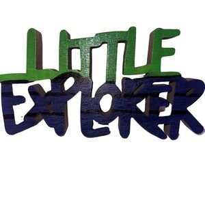 Little Explorer Wood Sign Nursery Decor Baby Room Wall Art